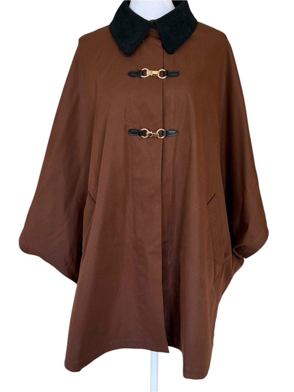 Talbots Chocolate Brown Woven
Water-Resistant Cape Equestrian Old Money - Picture 3 of 9